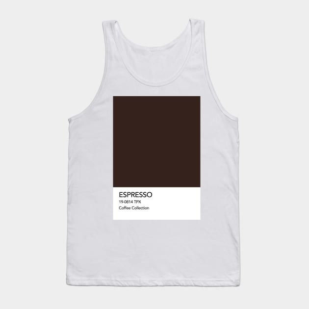 Espresso Pantone Colour Tank Top by calamarisky